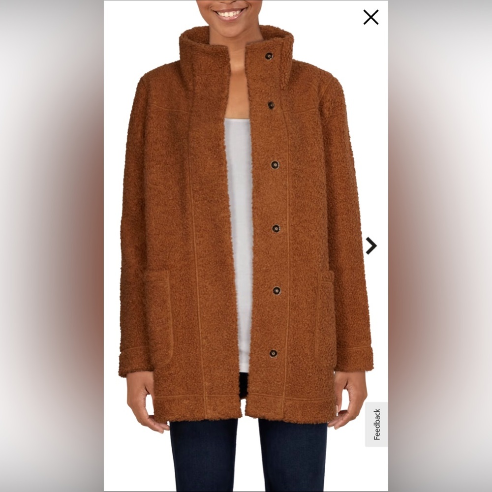 Natural Reflections Sherpa Teddy Coat for Ladies